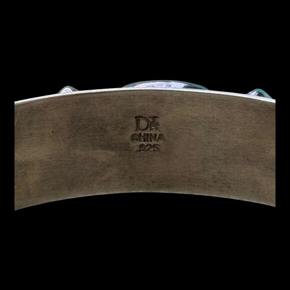 Jay King DTR 5 Stone Chalcedony Sterling Cuff Bracelet - Picture 5 of 5